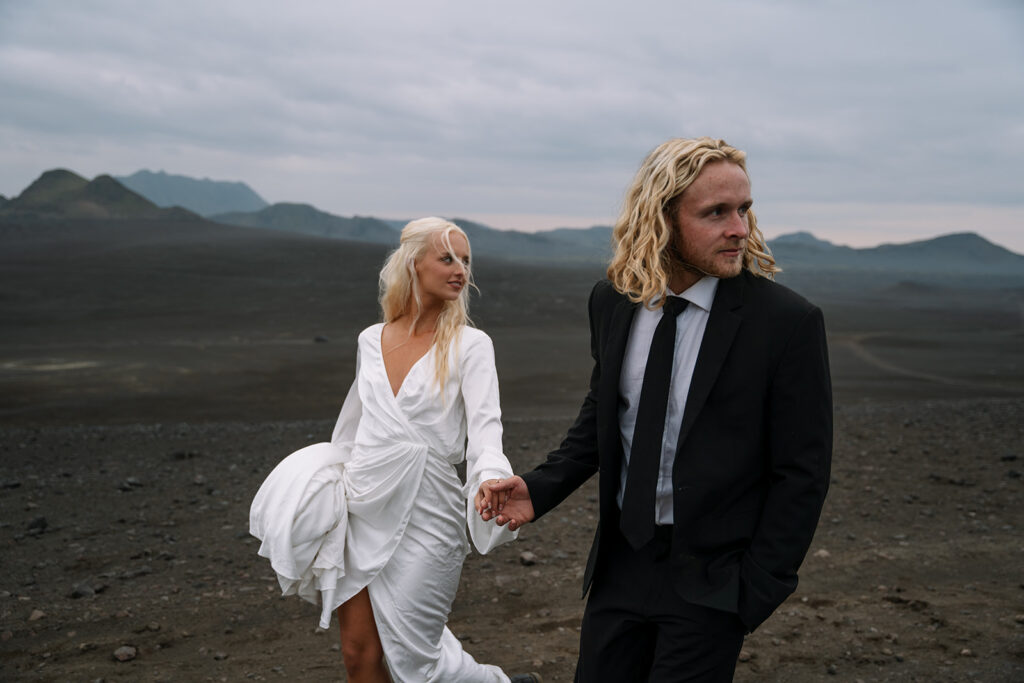 romantic Iceland moments at crater
