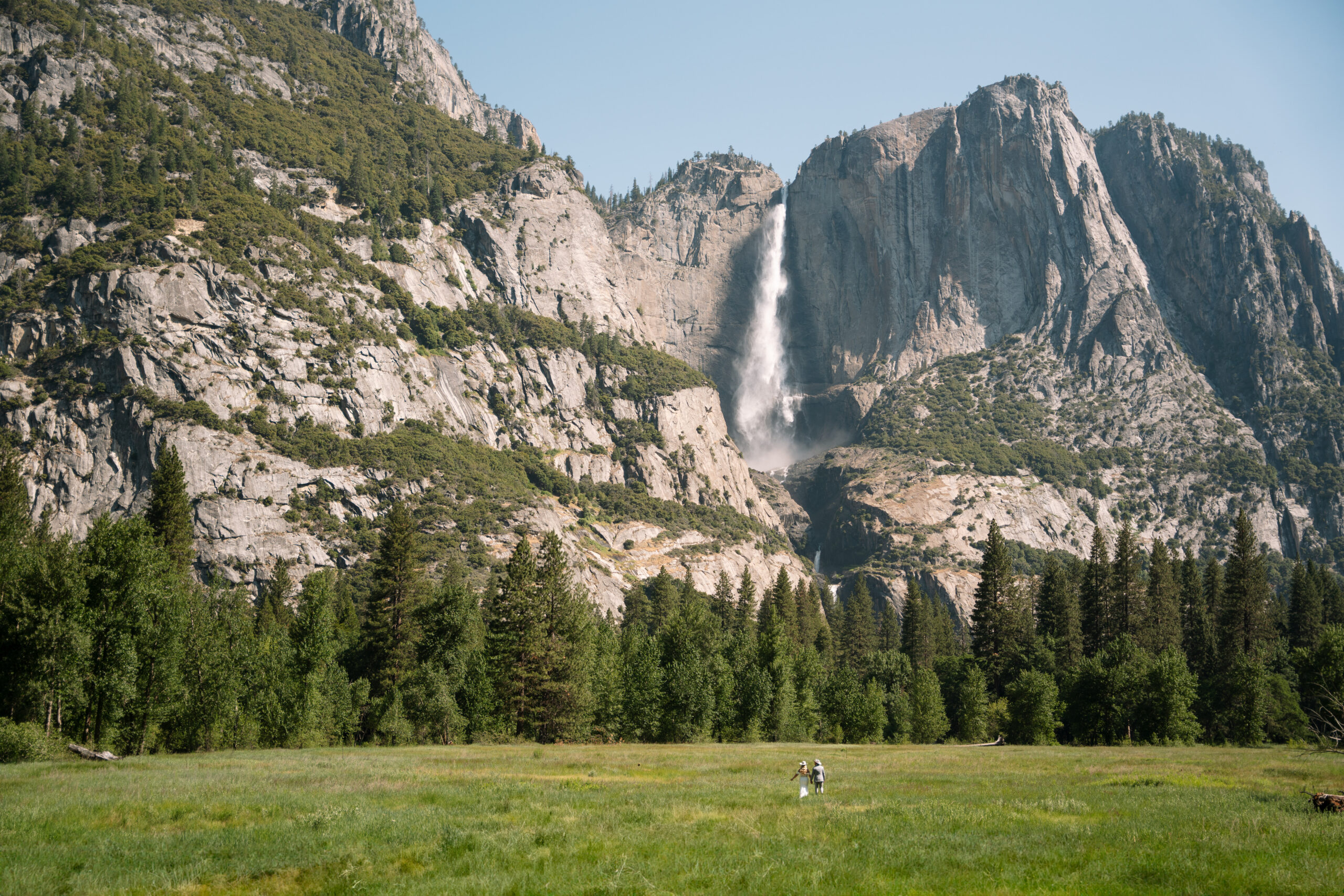 yosemite falls elopement portrait
